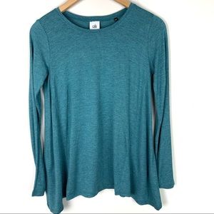 CAbi | Heathered Swing Lightweight Teal Top #3056